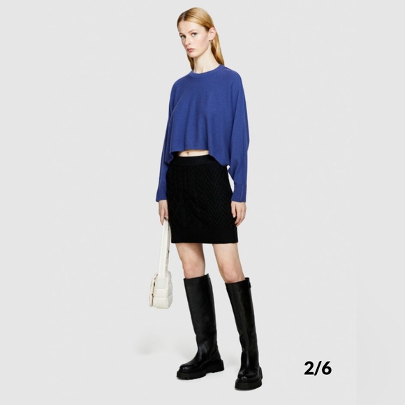 Sisley Crop Batwing Sweater XS - Picture 2 of 6